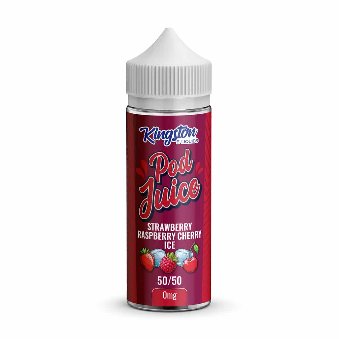 Kingston Pod Juice 100ml - 50/50 - Strawberry Raspberry Cherry Ice