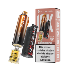 Pod Salt Pyne Click 10,000 Puffs - 10+2ml - MANGO STRAWBERRY PEACH -