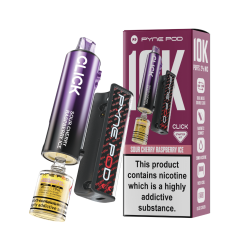 Pod Salt Pyne Click 10,000 Puffs - 10+2ml - SOUR CHERRY RASPBERRY ICE -